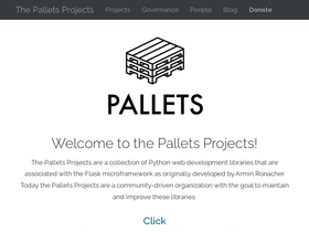 'palletsprojects.com' screenshot