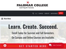 'palomar.edu' screenshot
