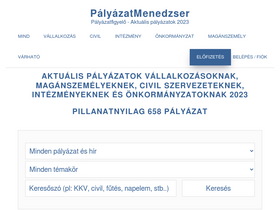 'palyazatmenedzser.hu' screenshot