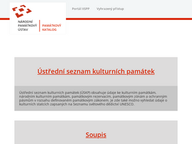 'pamatkovykatalog.cz' screenshot