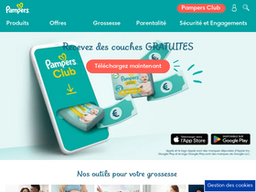 'pampers.fr' screenshot