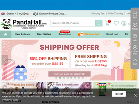 'pandahall.com' screenshot