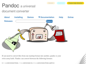 'pandoc.org' screenshot
