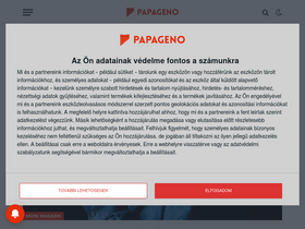 'papageno.hu' screenshot