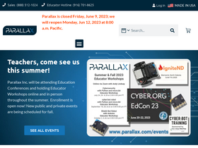 'parallax.com' screenshot