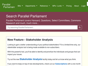 'parallelparliament.co.uk' screenshot