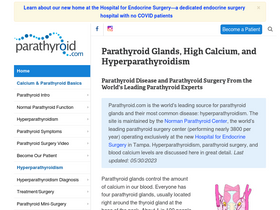 'parathyroid.com' screenshot