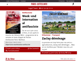 'paris-luttes.info' screenshot