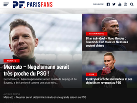 'parisfans.fr' screenshot