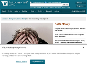 'parlamentnilisty.cz' screenshot