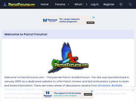 'parrotforums.com' screenshot