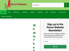 'parrotwebsite.com' screenshot
