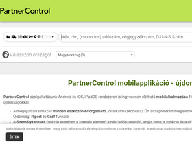 'partnercontrol.hu' screenshot