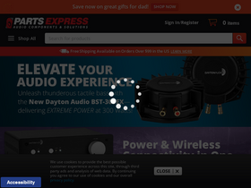 'parts-express.com' screenshot