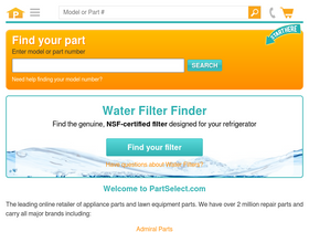 'partselect.com' screenshot