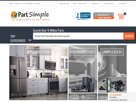 'partsimple.com' screenshot