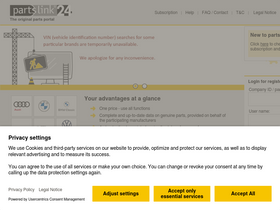 'partslink24.com' screenshot
