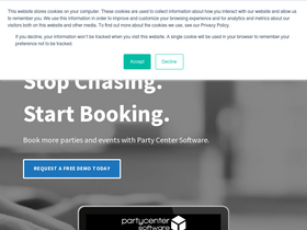 'partycentersoftware.com' screenshot