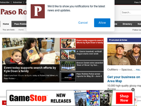 'pasoroblesdailynews.com' screenshot