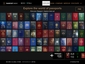 'passportindex.org' screenshot