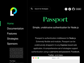 'passportjs.org' screenshot