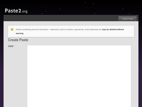 'paste2.org' screenshot