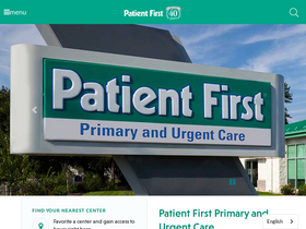 'patientfirst.com' screenshot