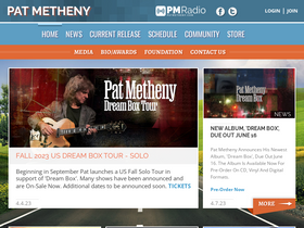 'patmetheny.com' screenshot