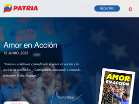 'patria.org.ve' screenshot