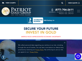 'patriotgoldgroup.com' screenshot