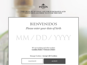 'patrontequila.com' screenshot