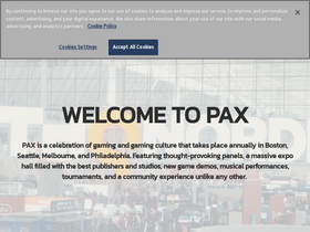 'paxsite.com' screenshot