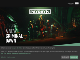 'paydaythegame.com' screenshot