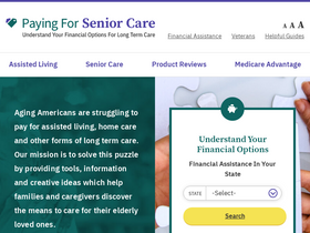 'payingforseniorcare.com' screenshot