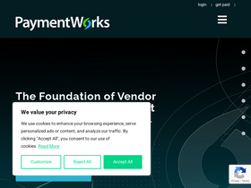 'paymentworks.com' screenshot