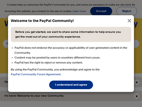 'paypal-community.com' screenshot