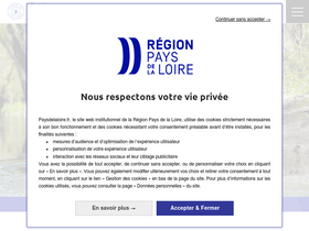 'paysdelaloire.fr' screenshot