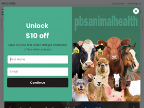 'pbsanimalhealth.com' screenshot