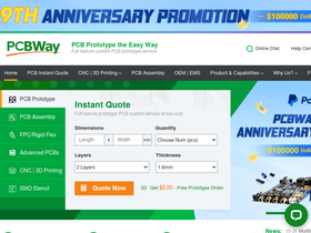 'pcbway.com' screenshot