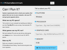 'pcgamebenchmark.com' screenshot