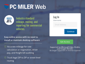 'pcmilerweb.com' screenshot