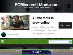 'pcminecraft-mods.com' screenshot