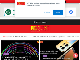 'pcquest.com' screenshot