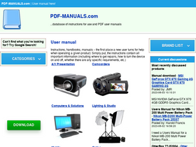 'pdf-manuals.com' screenshot