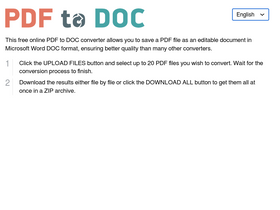 'pdf2doc.com' screenshot