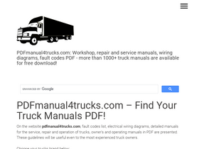 'pdfmanual4trucks.com' screenshot
