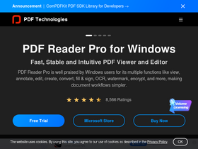 'pdfreaderpro.com' screenshot