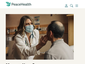 'peacehealth.org' screenshot