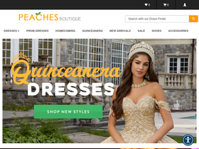 'peachesboutique.com' screenshot