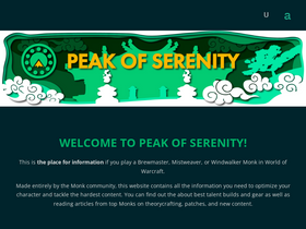'peakofserenity.com' screenshot